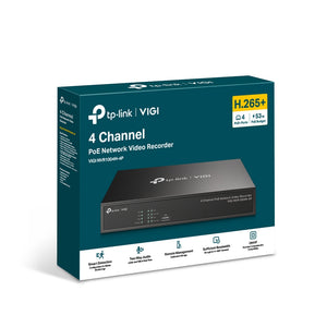 TP-LINK VIGI NVR1004H-4P network video recorder Black (VIGI NVR1004H-4P-2TB) - Cartouches Certifiees