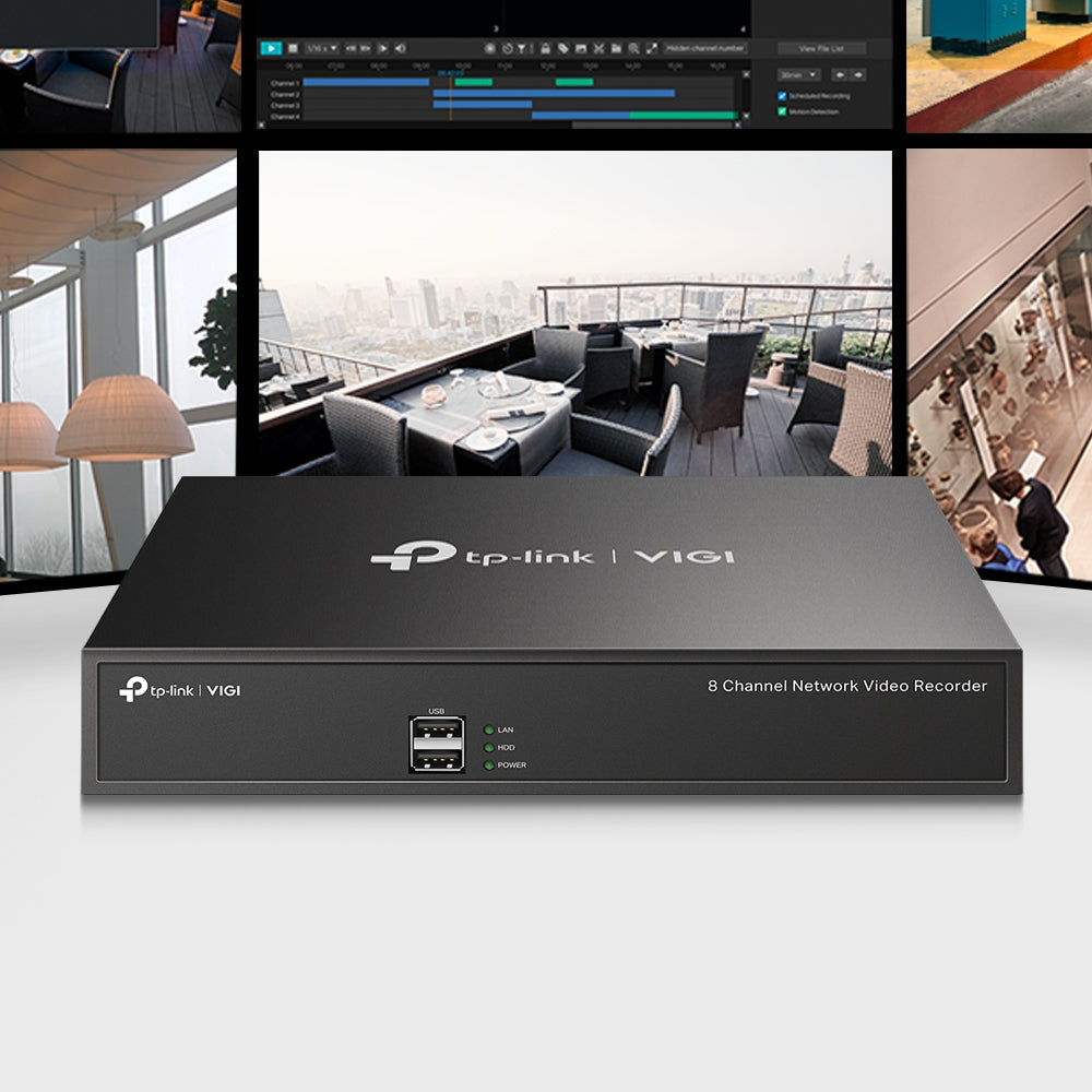 TP-LINK VIGI NVR1008H network video recorder 1U Black (VIGI-NVR1008H) - Cartouches Certifiees