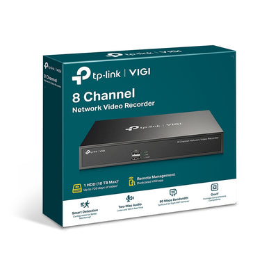 TP-LINK VIGI NVR1008H network video recorder 1U Black (VIGI-NVR1008H) - Cartouches Certifiees