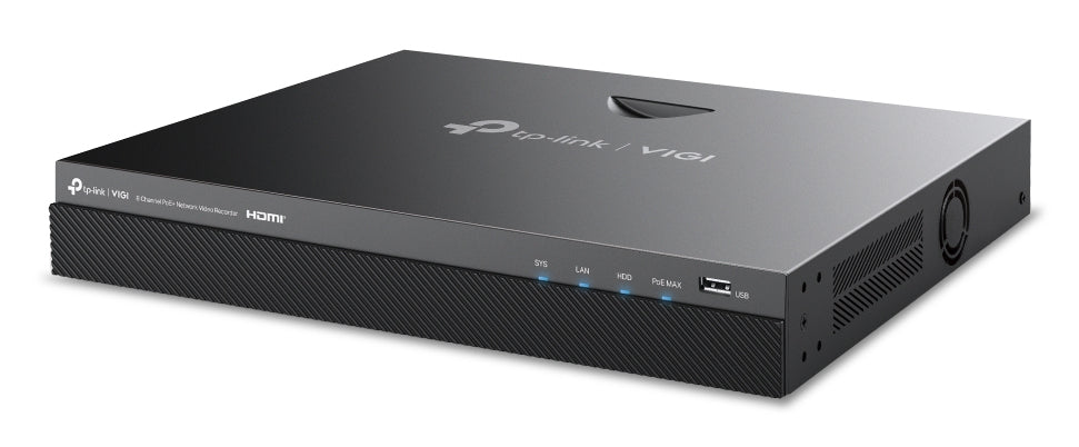 TP-LINK VIGI NVR2008H-8MP-2TB network video recorder Black (VIGINVR2008H-8MP-2TB) - Cartouches Certifiees