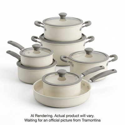 TRAMONTINA 11 Pc Nesting Cw Set-Pe-Cer-Wht-Oly (80156/143DS) - Cartouches Certifiees