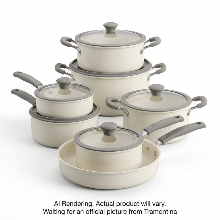 TRAMONTINA 11 Pc Nesting Cw Set-Pe-Cer-Wht-Oly (80156/143DS) - Cartouches Certifiees