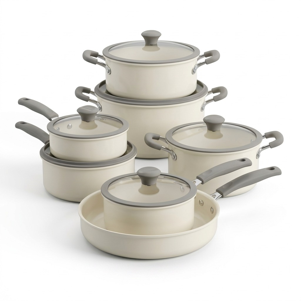 TRAMONTINA 11 Pc Nesting Cw Set-Pe-Cer-Wht-Oly (80156/143DS) - Cartouches Certifiees