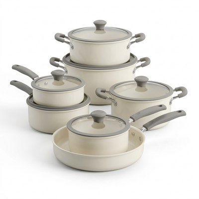 TRAMONTINA 11 Pc Nesting Cw Set-Pe-Cer-Wht-Oly (80156/143DS) - Cartouches Certifiees