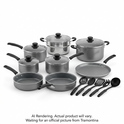 TRAMONTINA 18 Pc Cookware Set - Aluminum, Ns - Stee (80119/545CA) - Cartouches Certifiees