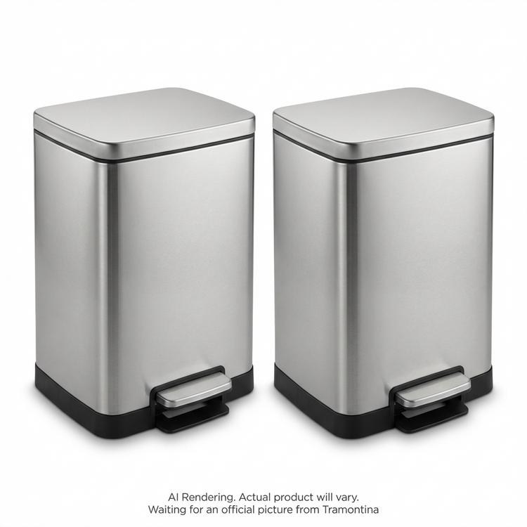 TRAMONTINA 2 Pk-2 Gal. Step Can-Ss-Rect Shape (81200/035DS) - Cartouches Certifiees