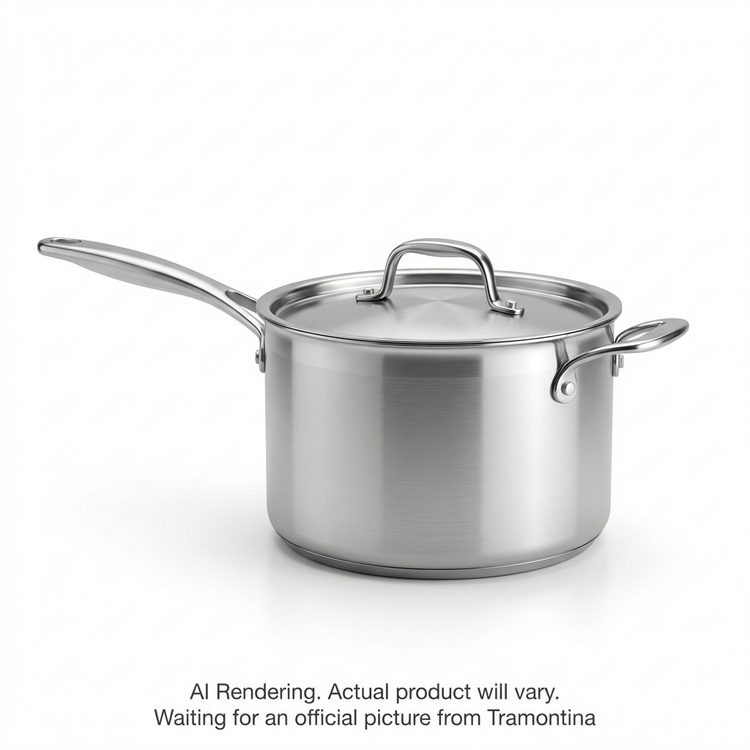 TRAMONTINA 4 Qt Covered Saucepan - Tpc Ss Induction- Gourmet (80116/024DS) - Cartouches Certifiees