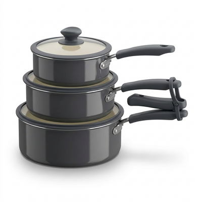TRAMONTINA 6 Pc Nesting Cw Set-Pe-Cer-Dk Gray-Oly (80156/148DS) - Cartouches Certifiees