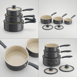 TRAMONTINA 6 Pc Nesting Cw Set-Pe-Cer-Dk Gray-Oly (80156/148DS) - Cartouches Certifiees