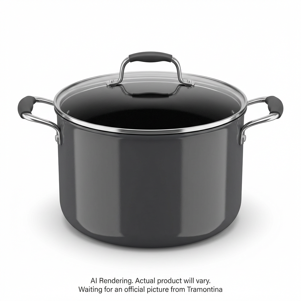 TRAMONTINA 8 Qt Covered Stock Pot - Sp, Xtr Ns - Ch (80106/713CA) - Cartouches Certifiees