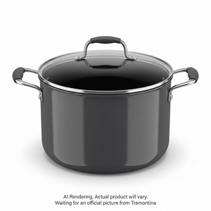 TRAMONTINA 8 Qt Covered Stock Pot - Sp, Xtr Ns - Ch (80106/713CA) - Cartouches Certifiees