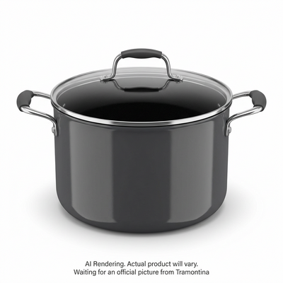 TRAMONTINA 8 Qt Covered Stock Pot - Sp, Xtr Ns - Ch (80106/713CA) - Cartouches Certifiees
