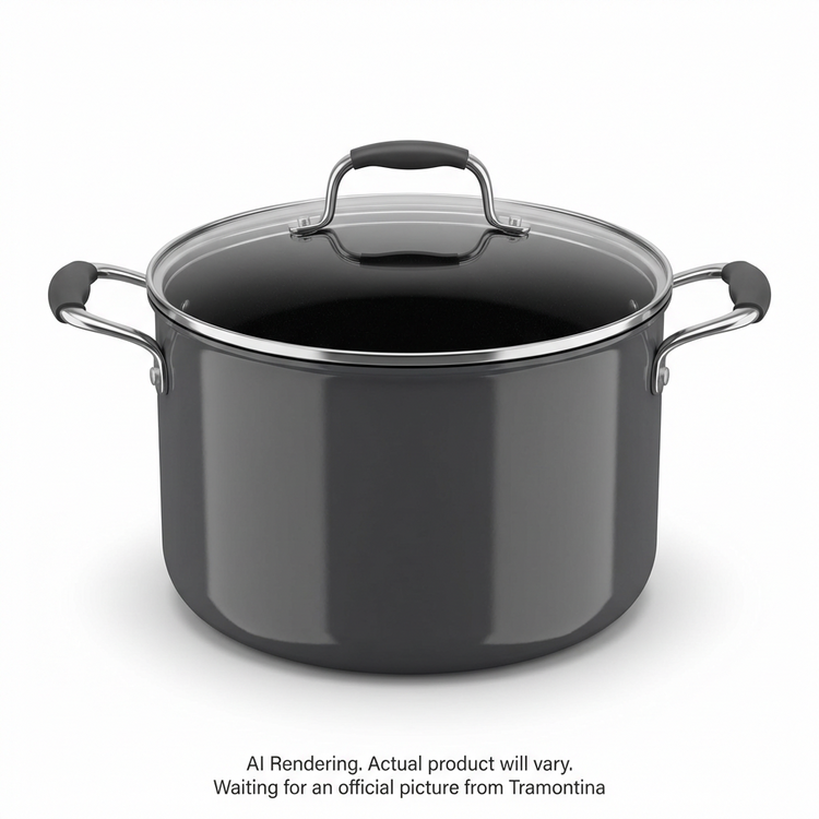TRAMONTINA 8 Qt Covered Stock Pot - Sp, Xtr Ns - Ch (80106/713CA) - Cartouches Certifiees