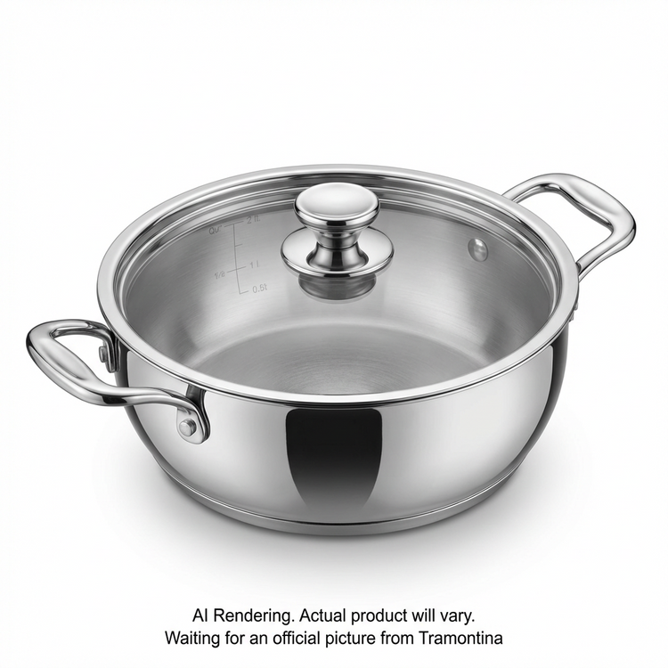 TRAMONTINA Kadai With Lid - 1.8 Quart (98050/010DS) - Cartouches Certifiees