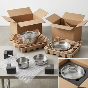 TRAMONTINA Tempo Tri-Ply Base Stainless Steel Cookware Set, 14 Pc (80154/012DS) - Cartouches Certifiees
