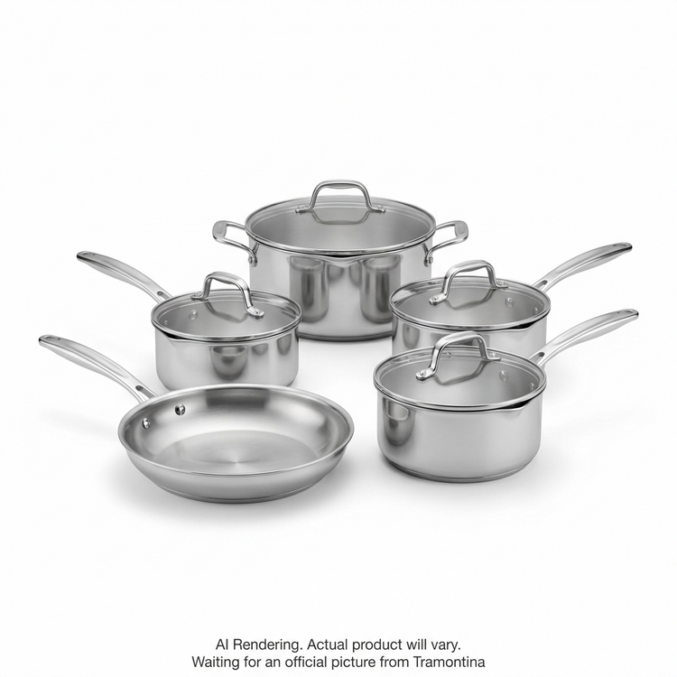 TRAMONTINA Tempo Tri-Ply Base Stainless Steel Cookware Set, 7 Pc (80154/010DS) - Cartouches Certifiees