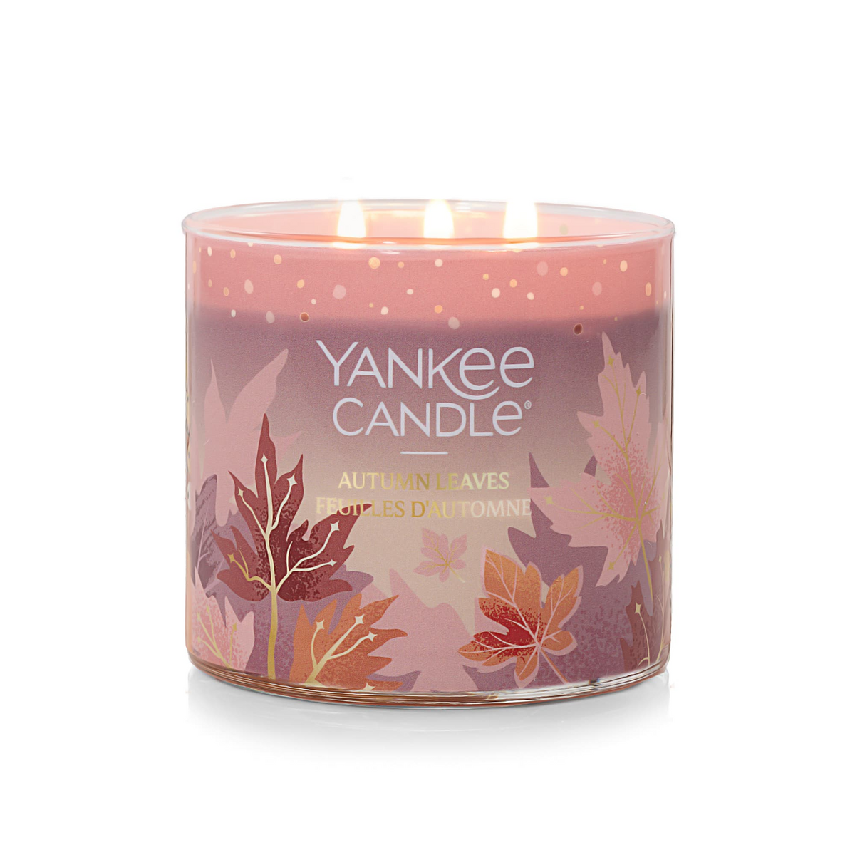 YANKEE CANDLE Autumn Leaves 3-Wick Candle, 14.5 oz (2653136C) - Cartouches Certifiees
