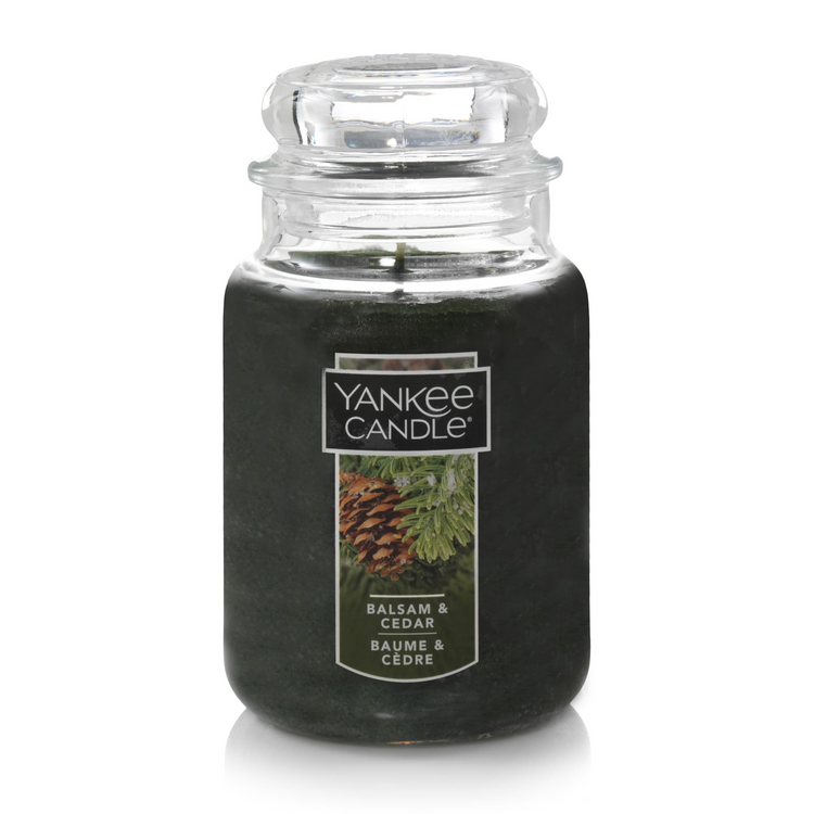 YANKEE CANDLE Balsam & Cedar Original Large Jar Candle (1062314C) - Cartouches Certifiees