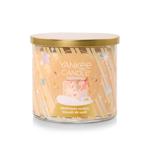 YANKEE CANDLE Christmas Cookie 3-Wick Candle, 14.5 oz (2653129C) - Cartouches Certifiees