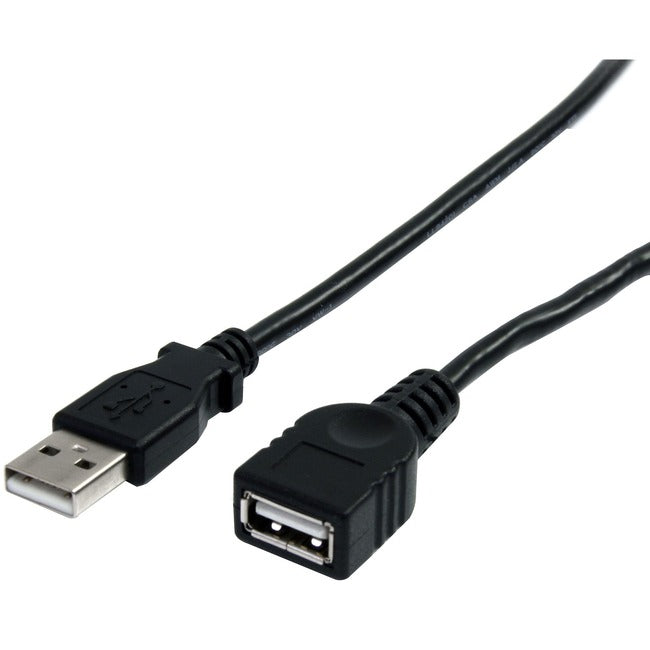 Black USB 2.0 Extension Cable A to A - M/F 10ft (3m)