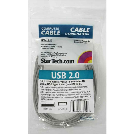 Mini USB 2.0 Cable 10ft (3m)