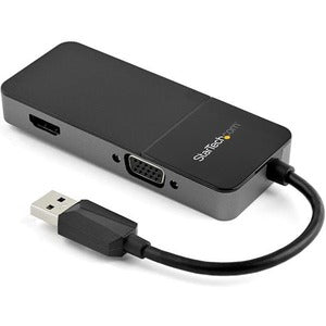USB 3.0 to HDMI and VGA Adapter -4K/1080p USB Type A Dual Monitor Multiport Display Adapter Converter - External Graphics Card