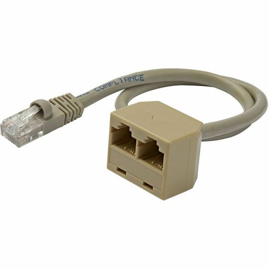 2-to-1 RJ45 Splitter Cable Adapter - Network splitter - RJ-45 (M) - RJ-45 (F)