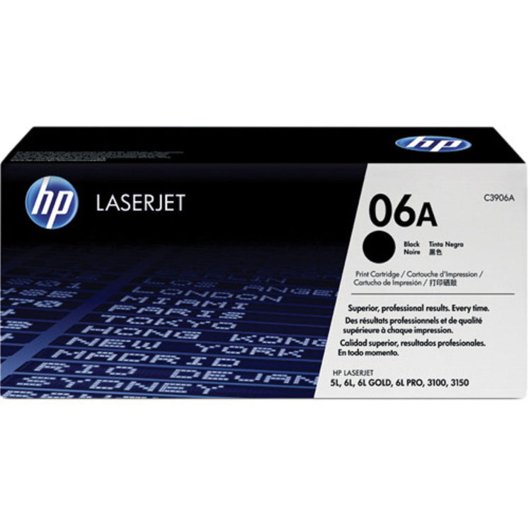 HP C3906A (06A) Black Original Toner Cartridge - Cartouches Certifiées