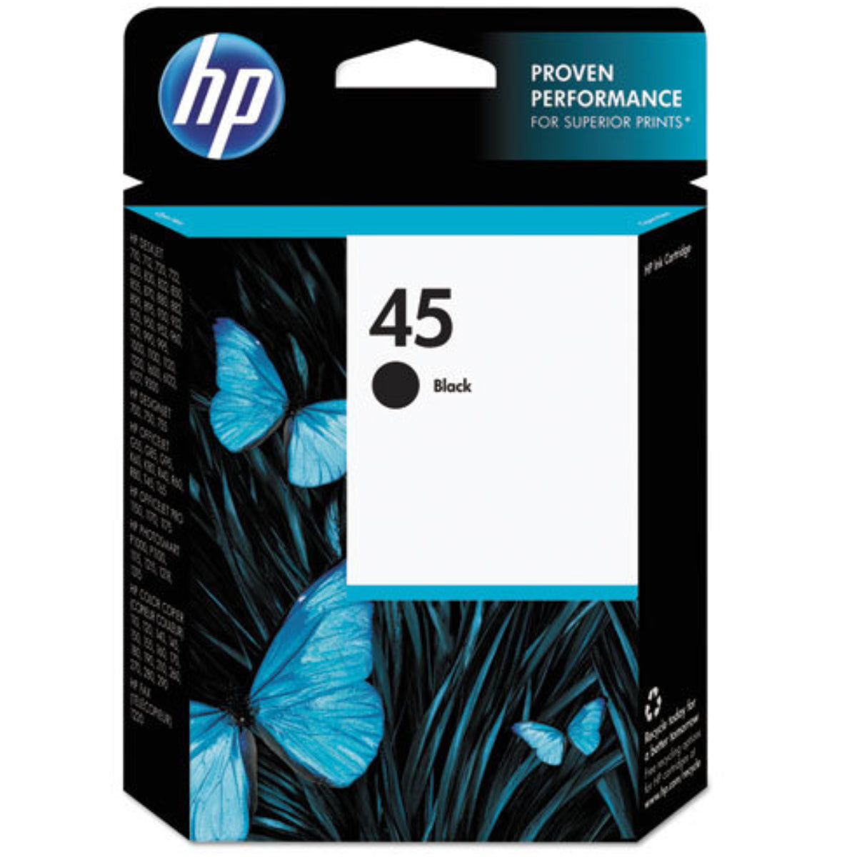 HP 45 (51645A) Black Original Inkjet Cartridge - Cartouches Certifiées