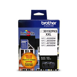 BROTHER LC30192PKS Black 2-Pack Original Inkjet Cartridge - Cartouches Certifiées