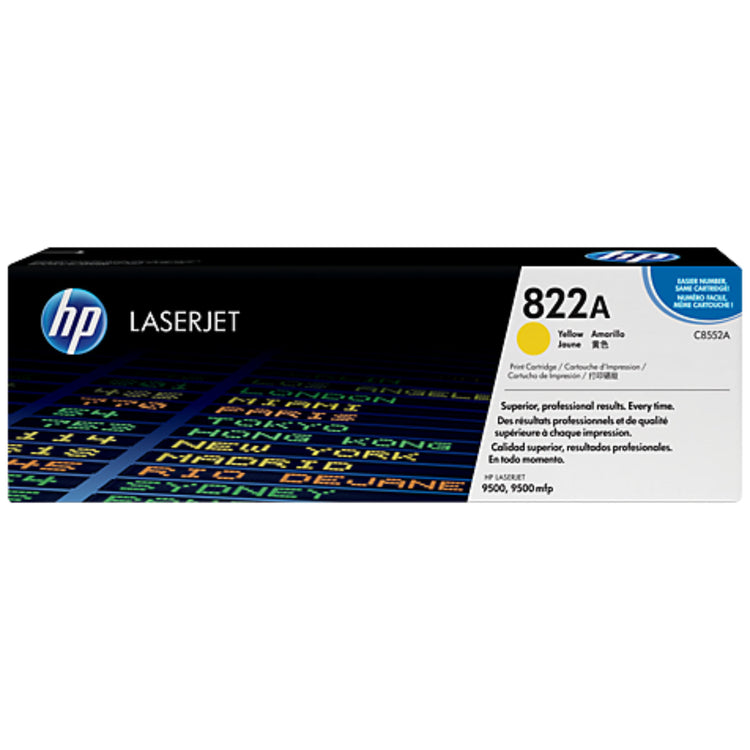 HP C8552A (822A) Yellow Original Toner Cartridge - Cartouches Certifiées