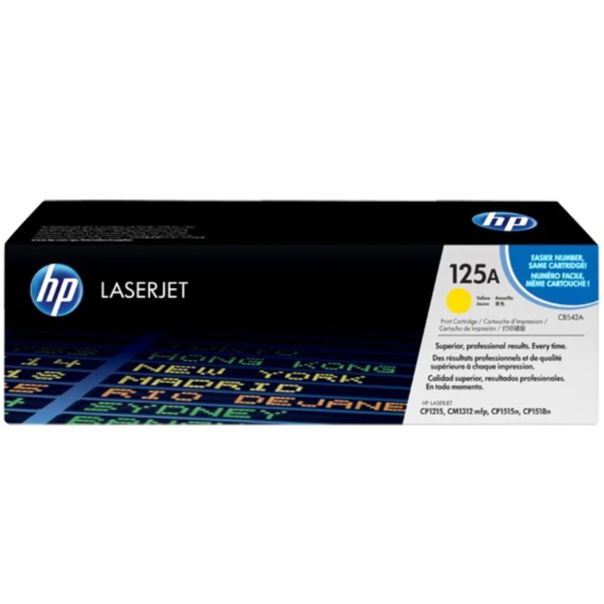 HP CB542A (125A) Yellow Original Toner Cartridge - Cartouches Certifiées