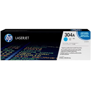 HP CC531A (304A) Cyan Original Toner Cartridge - Cartouches Certifiées