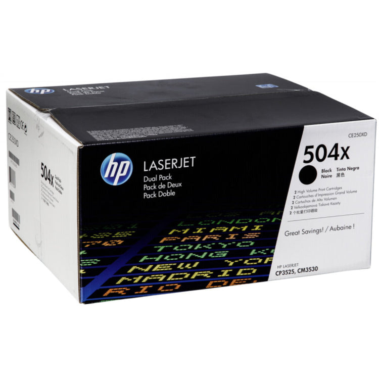 HP CE250XD (504X) Black Original Toner Cartridge - Cartouches Certifiées