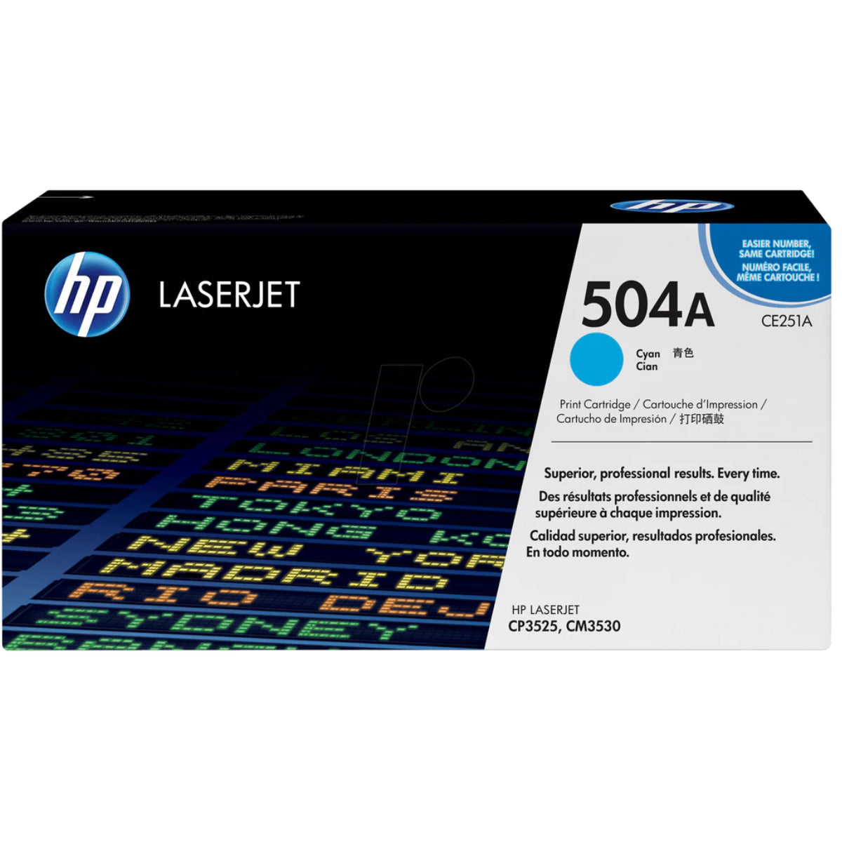 HP CE251A (504A) Cyan Original Toner Cartridge - Cartouches Certifiées