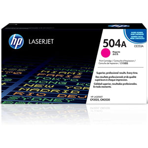HP CE253A (504A) Magenta Original Toner Cartridge - Cartouches Certifiées