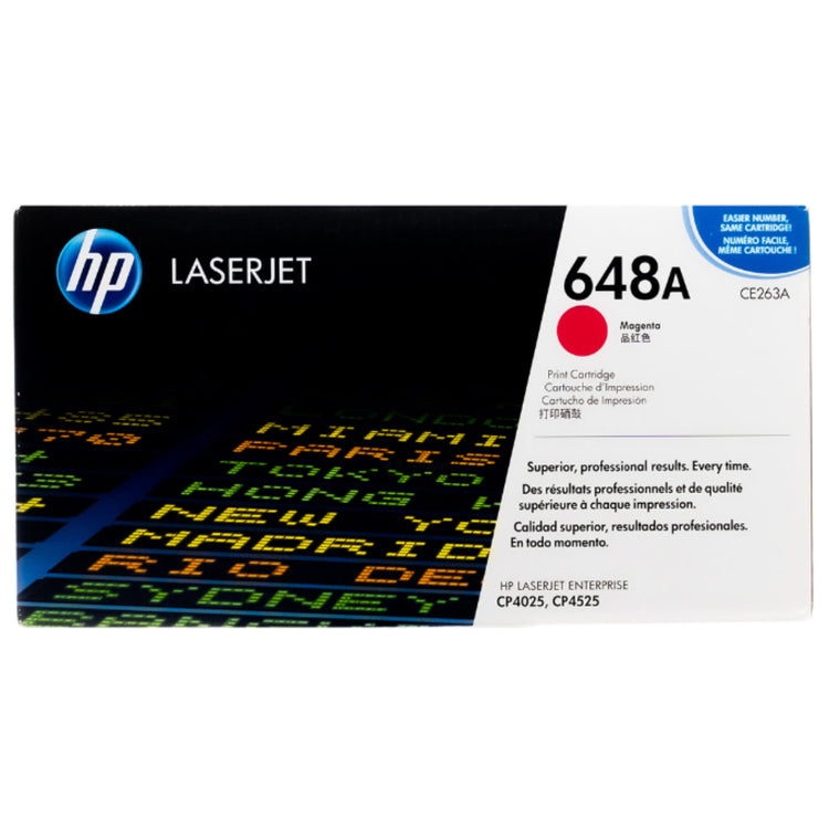 HP CE263A (648A) Magenta Original Toner Cartridge - Cartouches Certifiées