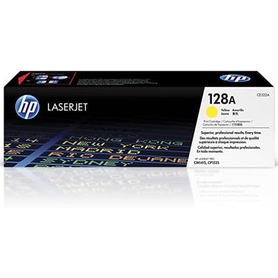 HP CE322A (128A) Yellow Original Toner Cartridge - Cartouches Certifiées