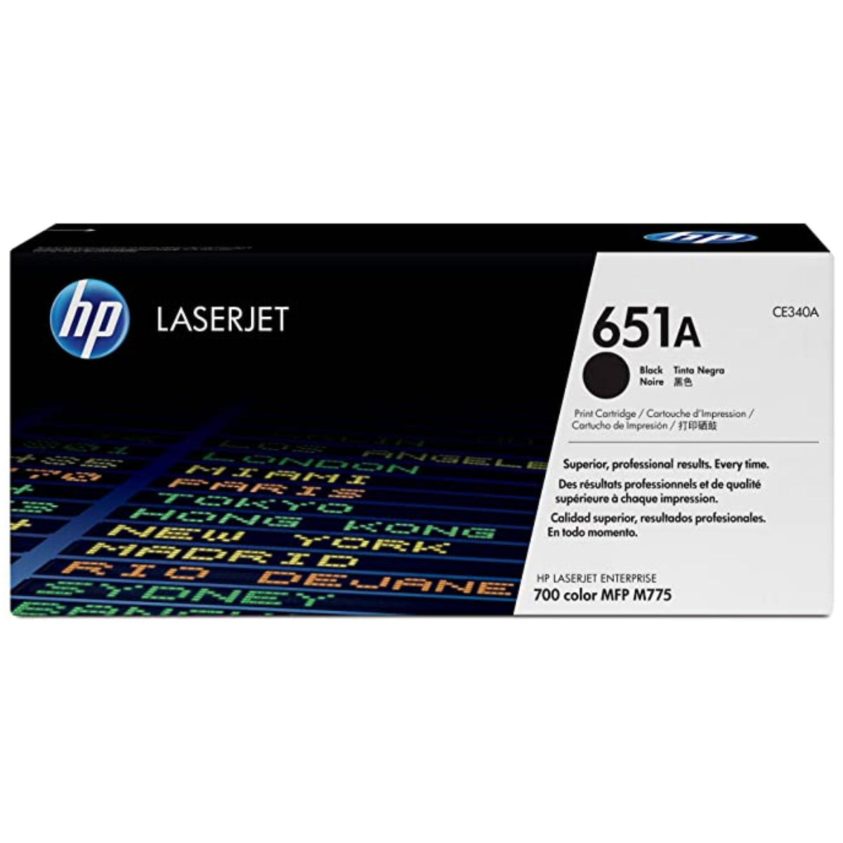 HP CE340A (651A) Black Original Toner Cartridge - Cartouches Certifiées