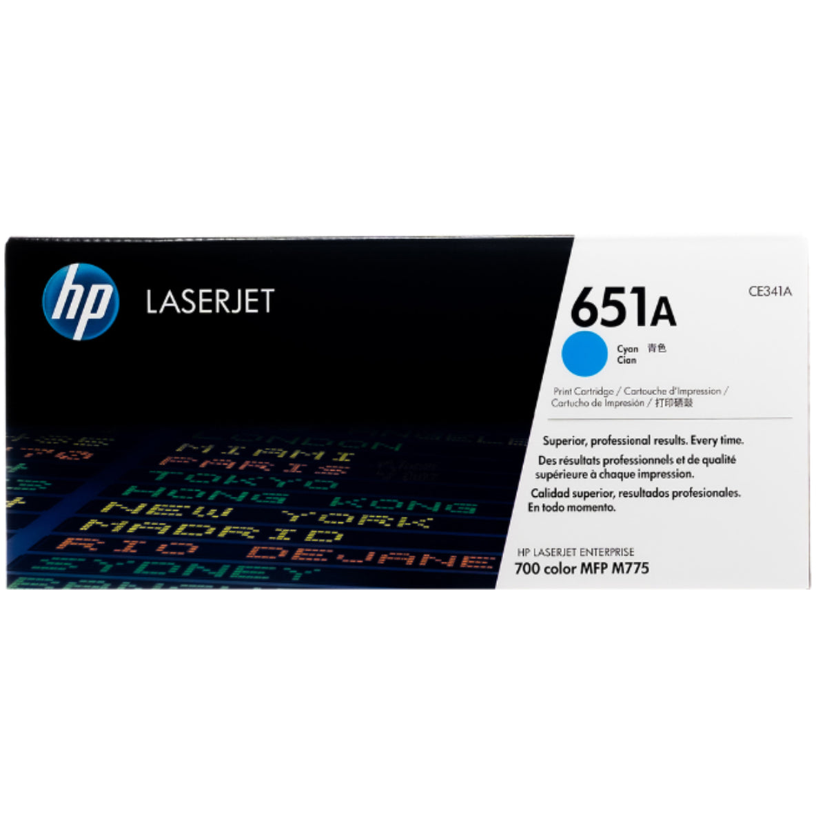 HP CE341A (651A) Cyan Original Toner Cartridge - Cartouches Certifiées