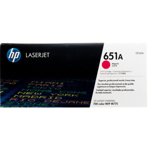 HP CE343A (651A) Magenta Original Toner Cartridge - Cartouches Certifiées