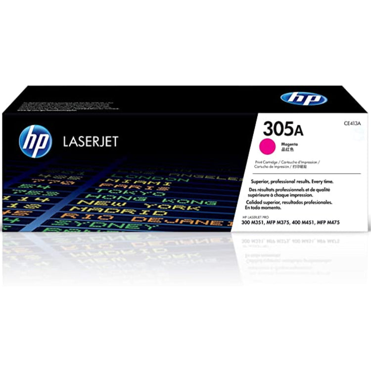 HP CE413A (305A) Magenta Original Toner Cartridge - Cartouches Certifiées