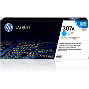 HP CE741A (307A) Cyan Original Toner Cartridge - Cartouches Certifiées