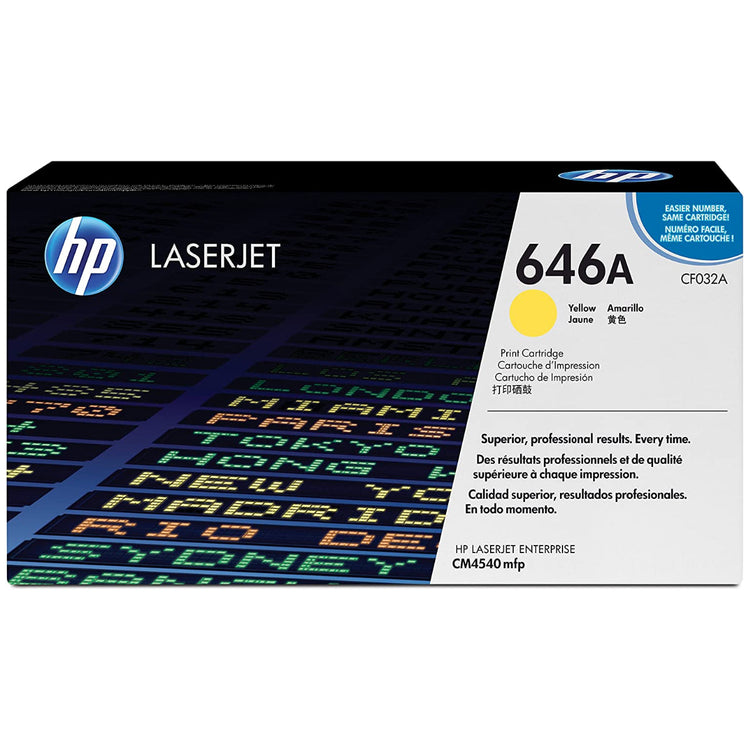 HP CF032A (646A) Yellow Original Toner Cartridge - Cartouches Certifiées