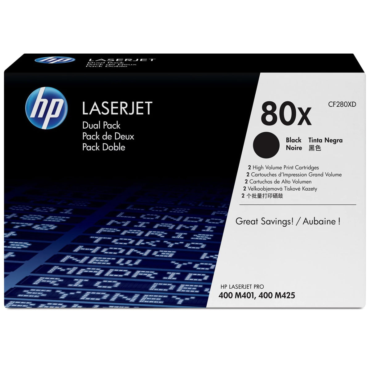 HP CF280XD (80X) Black Original Toner Cartridge - Cartouches Certifiées