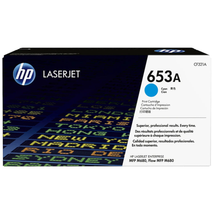 HP CF321A (653A) Cyan Original Toner Cartridge - Cartouches Certifiées