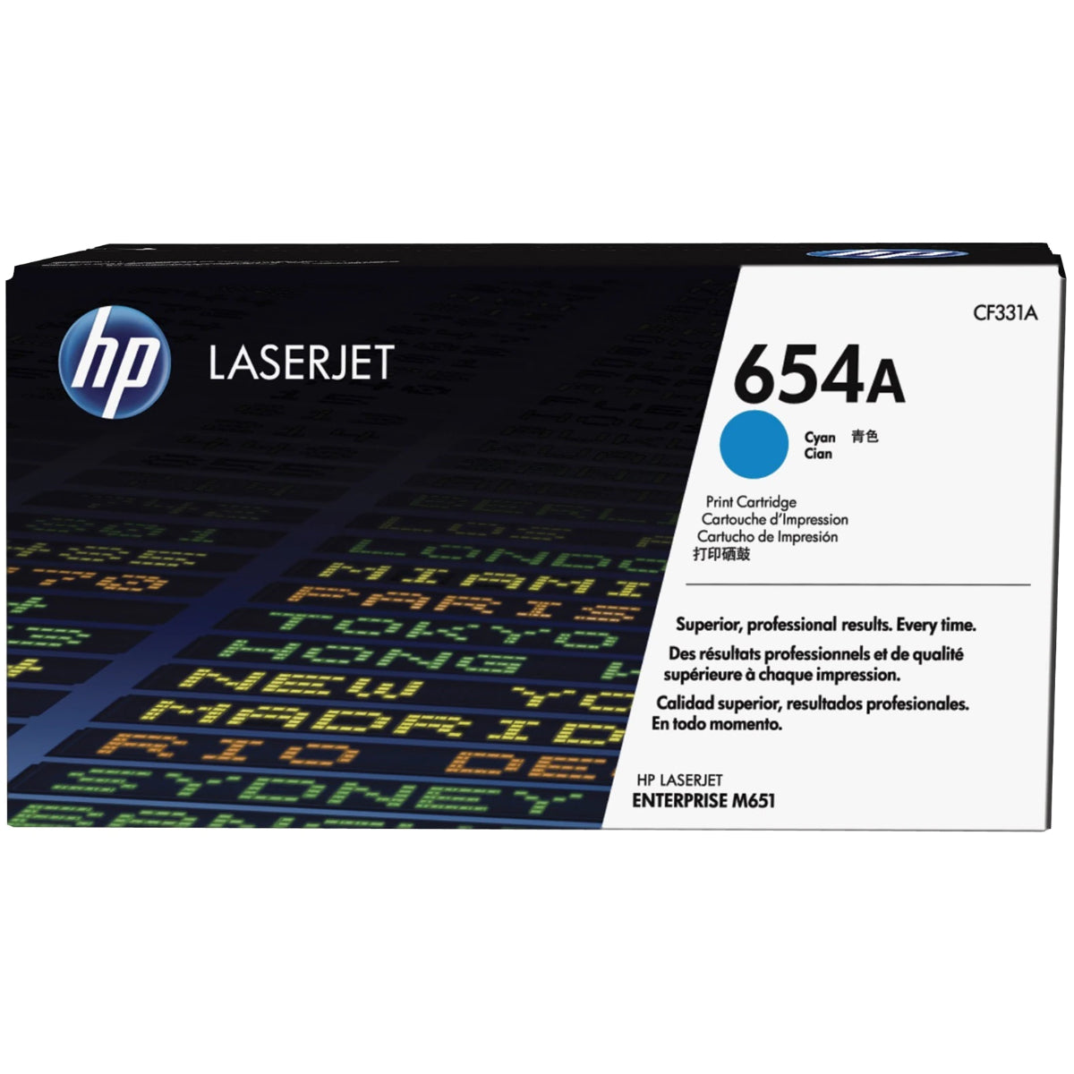 HP CF331A (654A) Cyan Original Toner Cartridge - Cartouches Certifiées