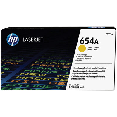 HP CF332A (654A) Yellow Original Toner Cartridge - Cartouches Certifiées