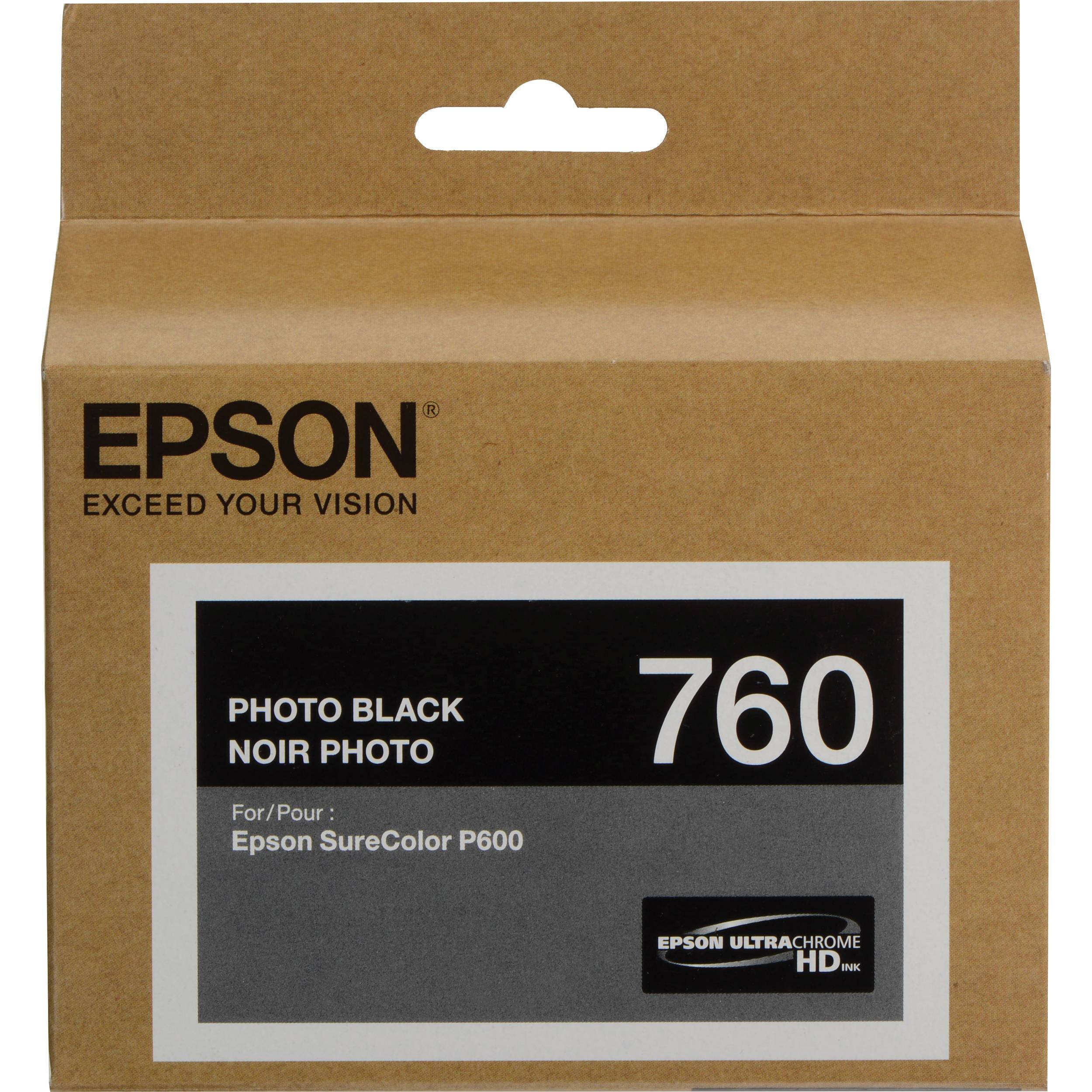 EPSON T760 (T760120) Black Original Inkjet Cartridge - Cartouches Certifiées