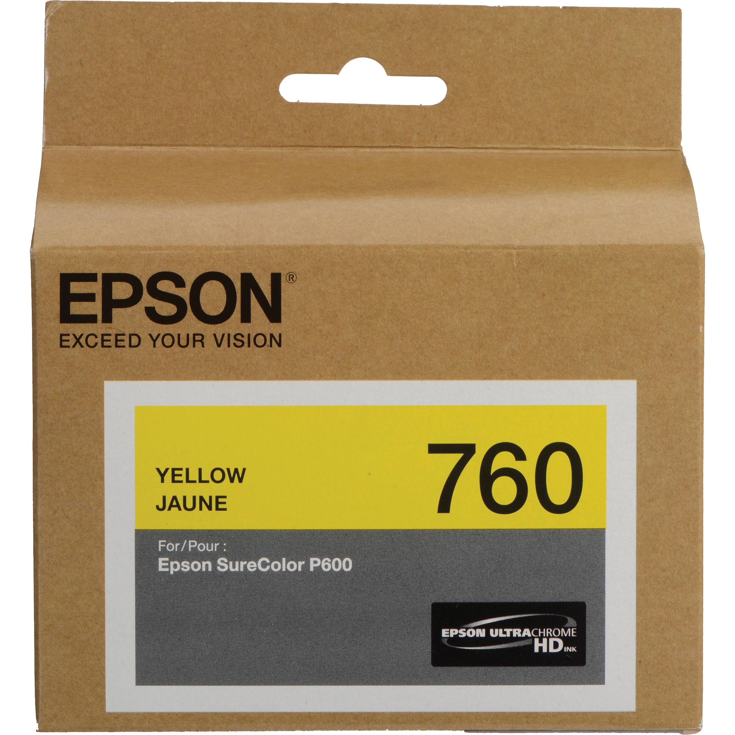 EPSON T760 (T760420) Yellow Original Inkjet Cartridge - Cartouches Certifiées